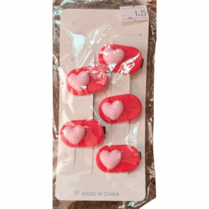 Vinchas Kawaiii corazon rojo y rosado