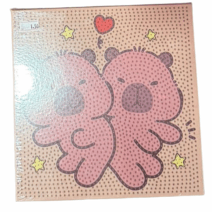 Pintura diamante de plastico de Ositos romanticos