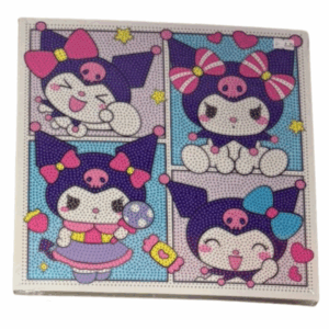 Pintura diamante de plastico de Kuromi x3